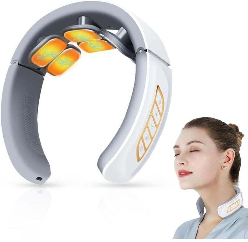 Multifunktionales, tragbares Nackenmassagegerät – Elektrotherapie-Physiotherapiegerät – 6 Heizköpfe – Modell 910