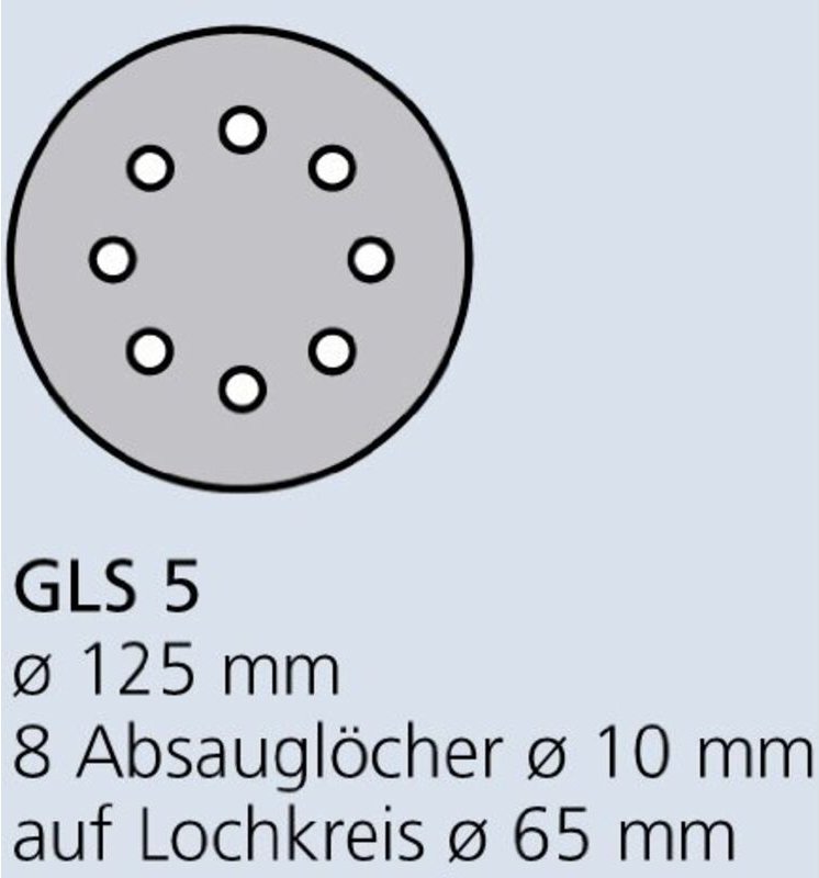 KLINGSPOR SELBSTKLEBENDE SCHLEIFSCHEIBE 125mm PS33CK 120 gr. GLS5 8-LOCH/100 Stk.