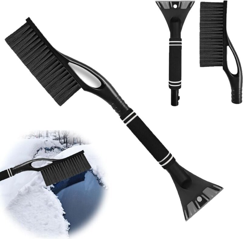 2-in-1 abnehmbare Winter-Schneebürste, Schneekratzer fürs Auto, Eiskratzer und Schneebürste, Scheibenkratzer, Schneebürs...