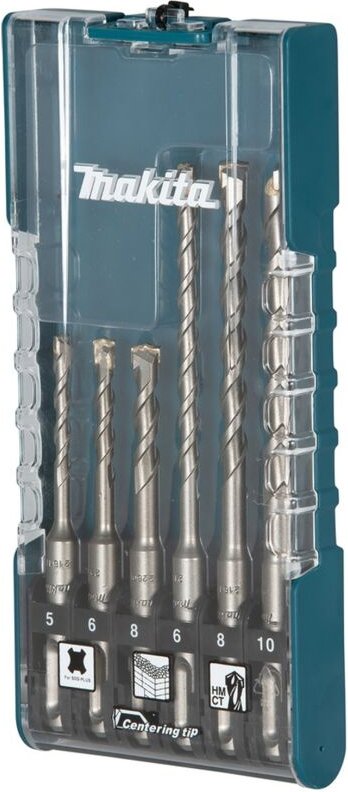Steinbohrer-Set SDS-plus Centering tip 6-tlg., SDS-plus, Zweischneider, Zentrierspitze - Makita