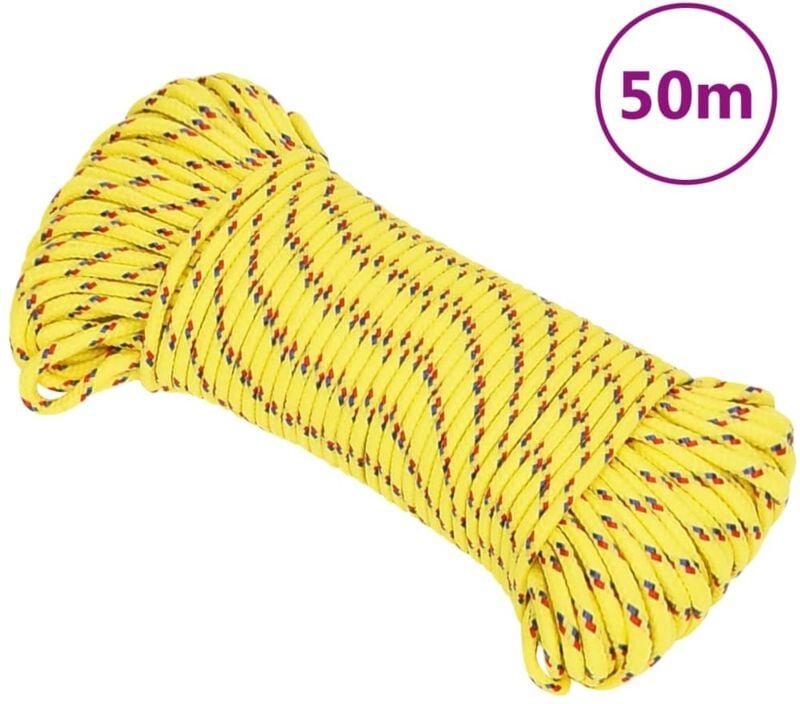 Maison Exclusive Bootsseil Gelb 5 mm 50 m Polypropylen