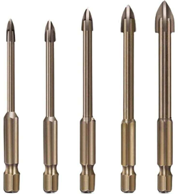 Effizientes Universal-Bohrwerkzeug-Bohrerset, verdicktes Zubehörset mit hoher Härte, Hartmetallbohrer-Set, multifunktion...