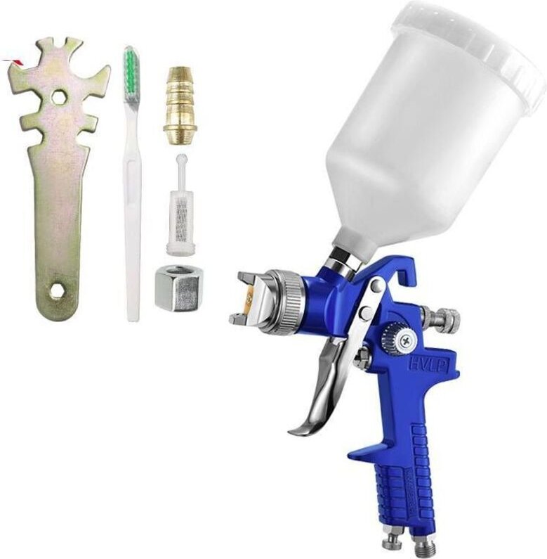 600-ml-HVLP-Spritzpistole, 1,7-mm-Kupferdüse mit Luftdruckregler zum Besprühen von Oberflächenbeschichtungen auf Fahrzeu...