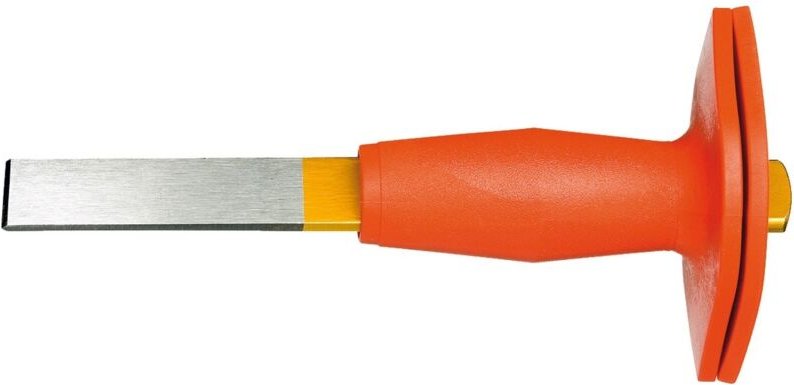 Schlitzmeißel flachoval, mit Handschutz 240x26x7 mm