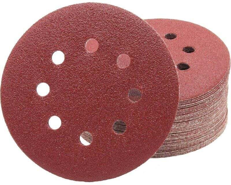 Professionelle Schleifscheiben, 50 Stück, 8 Löcher, Ø 125 mm, Körnung 100, für Exzenterschleifer. Schleifblätter, Schlei...