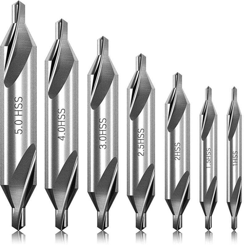 7-teiliges 60-Grad-Zentrierbohrer-Set, Fräswerkzeuge für die Metallbearbeitung