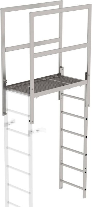 Günzburger Steigtechnik - Attika-Überstieg Edelstahl Länge 1.200 mm - 064183