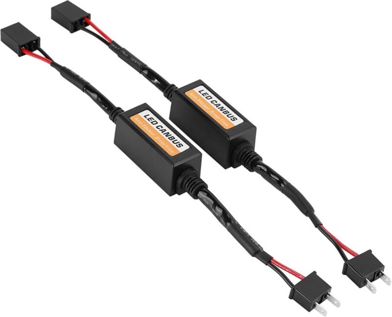 2-teiliger LED-Scheinwerferdecoder für Autos, Canbus-LED-Scheinwerferdecoder, Antiflimmergerät, Fehlerbeseitigungswiders...