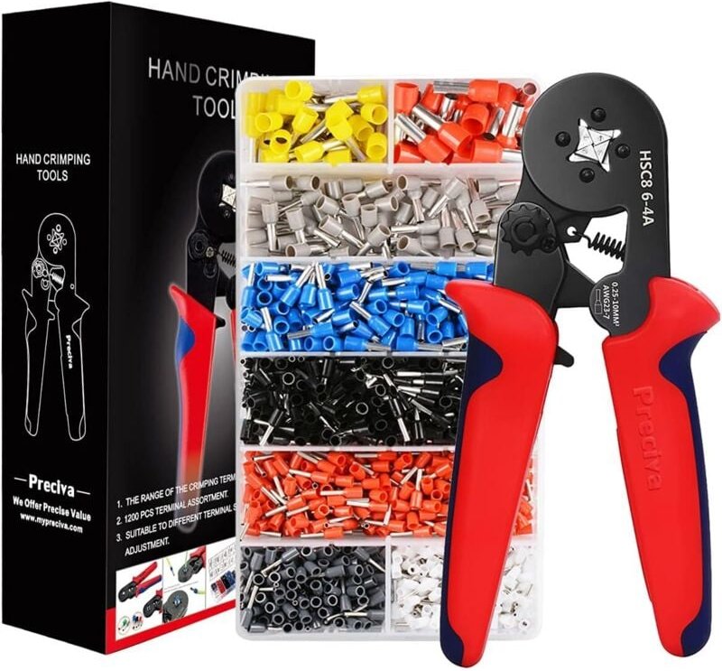 ZVD - Crimpzangen - Isolierte Anschlussdosen (1200 Stück), Kabelschuhe 0,25 - 10,00 mm², Crimpwerkzeug