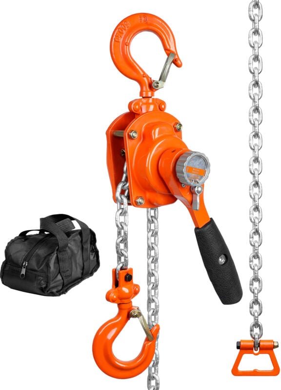 Mophorn - 1/2 Ton Handhebel Kettenzug, 1100 lbs Kapazität 10 ft, G80 verzinktem Stahl, Weston Double-Pawl Bremse, 360 ° ...