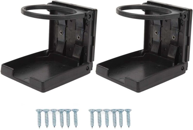 2 Stück faltbare Becherhalter 73 mm, kompakt und platzsparend, faltbarer Trinkflaschenhalter für Wohnmobil, Büro, Auto, ...