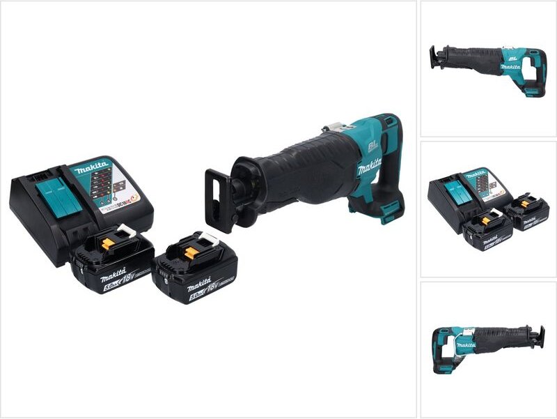 Djr 187 rt Akku Reciprosäge Säbelsäge 18 v Brushless + 2x Akku 5,0 Ah + Ladegerät - Makita