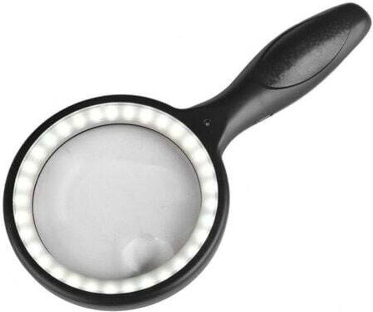 Lupe, Leselupe 30X 60X, Lupe mit 33 LED-Lichtern, LED-Lupe, Leselupe für ältere Menschen, wiederaufladbare USB-Lupe