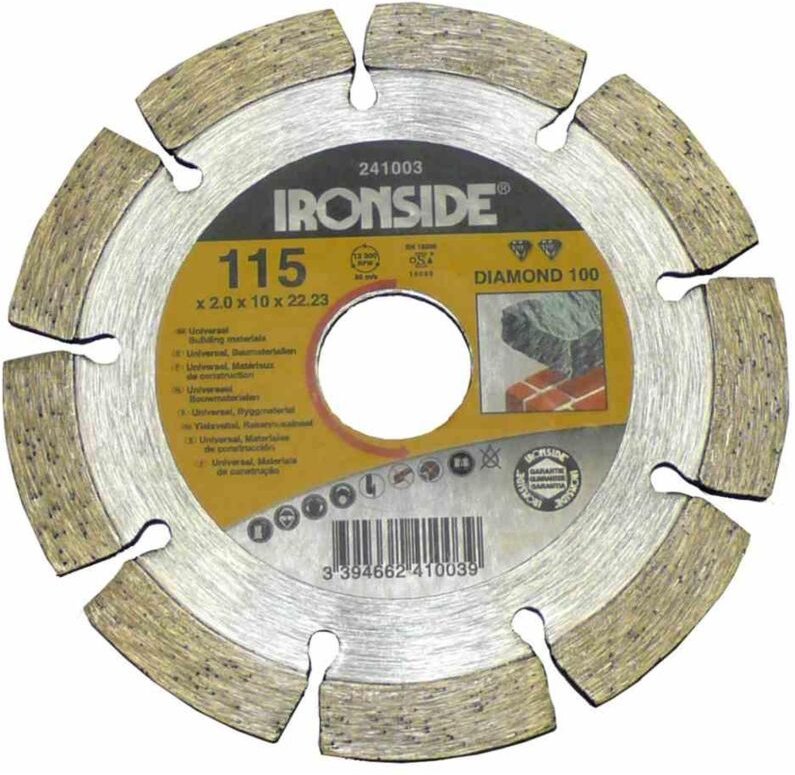 Diamant-Scheibe 115mm 2/7mm Typ 100 Uni, segmentiert