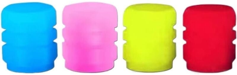 Phosphoreszierende Ventilkappen, fluoreszierend grün und blau, leuchten im Dunkeln, geeignet für Auto- und Motorradfelge...