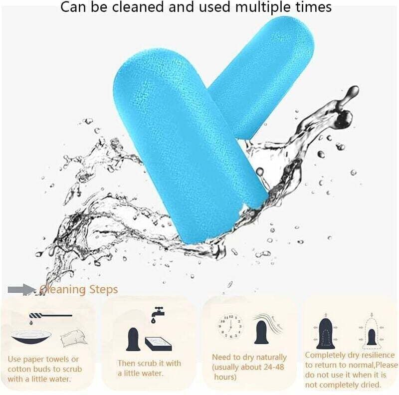 Weiche Schaumstoff-Ohrstöpsel, 38 dB, höchstes Signal-Rausch-Verhältnis, 60 Paar bequeme, wiederverwendbare Ohrstöpsel z...