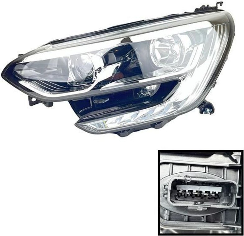 Linker Scheinwerfer Renault Megane 4 mit chromrahmen, LED 260605154R, 2016+