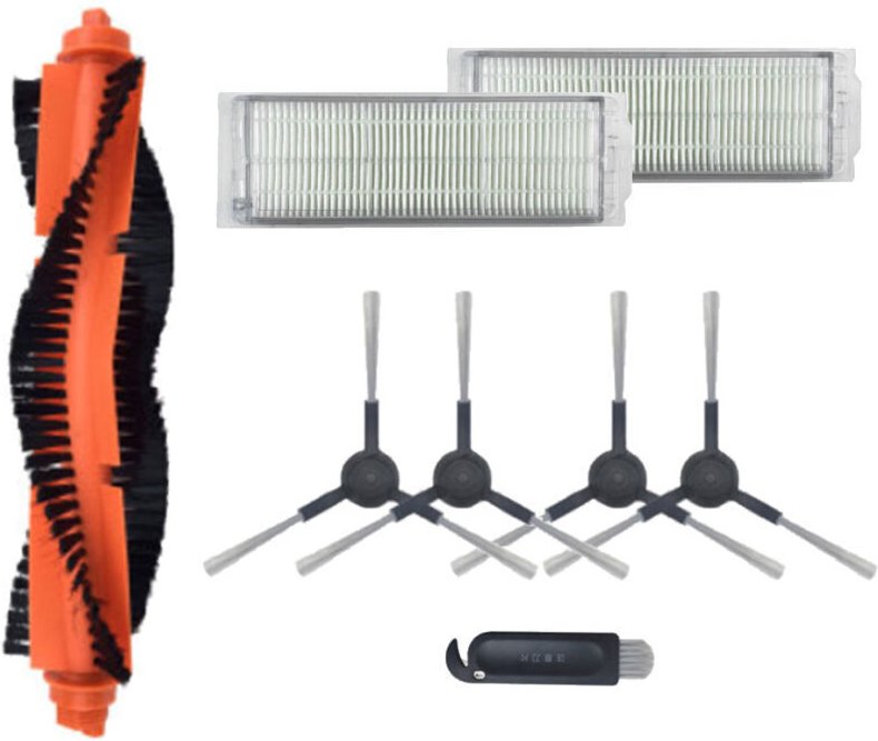 Zubehör für den Xiaomi Mi Saugroboter: 2 HEPA-Filter, 4 Seitenbürsten, 1 Hauptbürste, 1 Reinigungswerkzeug für Motorteil...