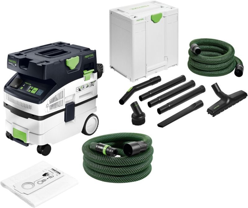 Festool CTM MIDI I CLEANTEC Absaugmobil 1200 Watt 15 l Staubkl. M + RS-HW D 36-Plus Handwerker Reinigungsset