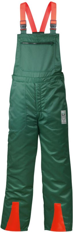 Feldtmann Schnittschutzlatzhose Erle Gr. 56 grün/orange