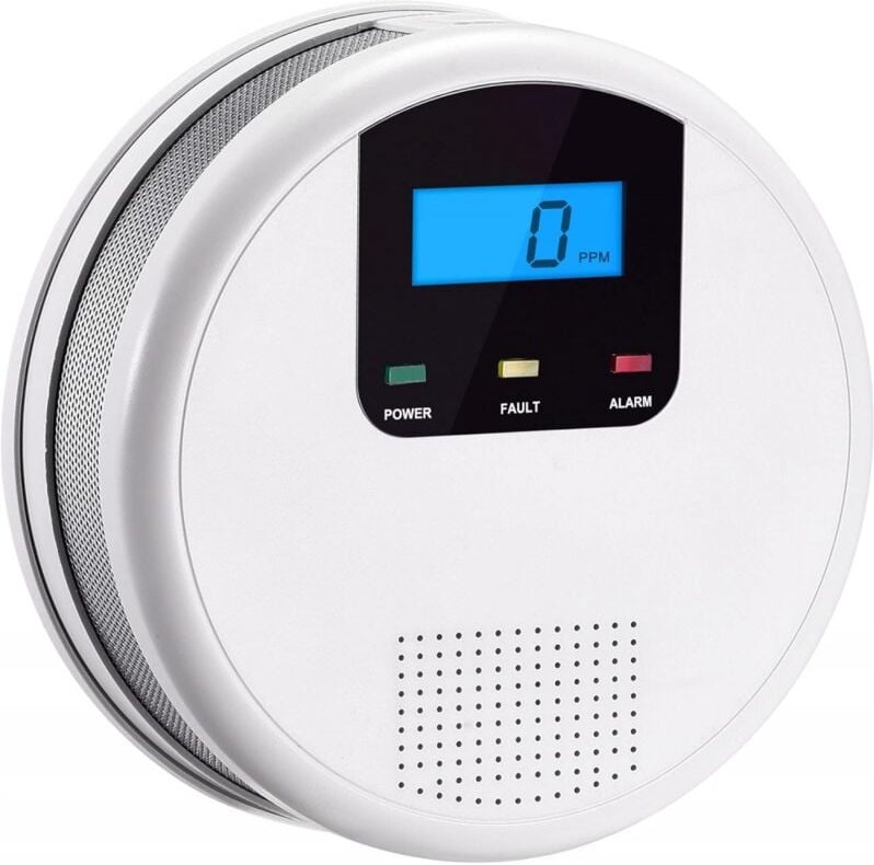 Kohlenmonoxidmelder EN 50291:2018, Kohlenmonoxidmelder mit Prüftaste und LED-Statusanzeige, CO-Melder mit auswechselbare...