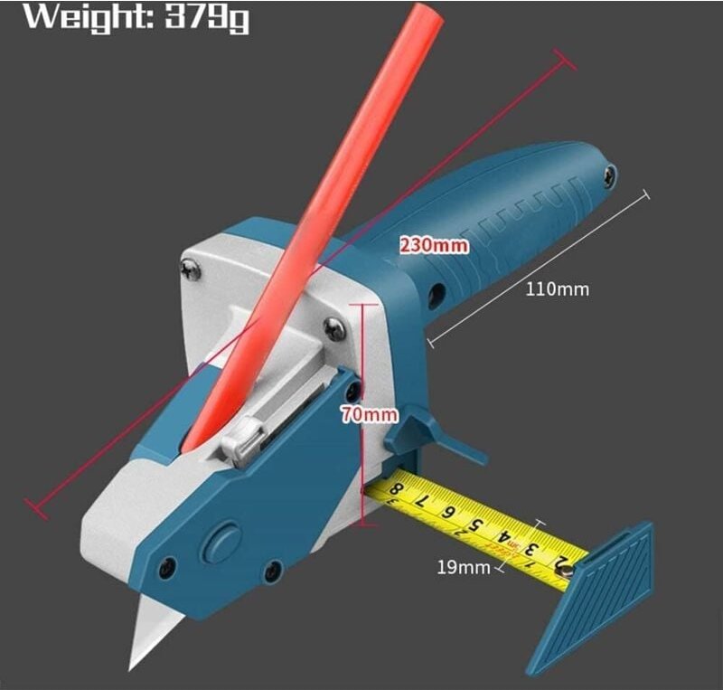 Gipskartonschneider, Gipskartonschneider, Schneidwerkzeug für Trockenbau-Artefakt-Zimmereiplatten, mit integriertem 5-m-...