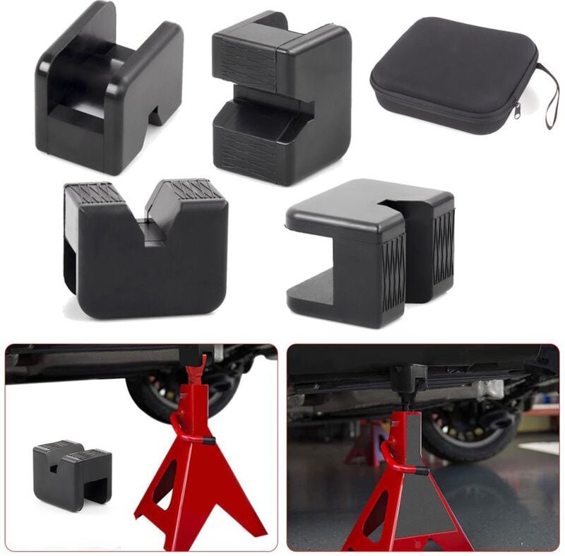 BEBUSINGOTO Gummi-Wagenheber-Pad für Wagenheber, Schlitzadapter, Rahmen, Wagenheberständer, universeller Karosserie-Basi...