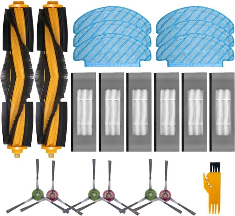 Für debot ozmo T8 + Wichtigsten Seite Pinsel Filter Mopp Tuch Teile