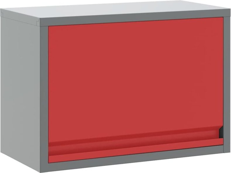 Werkzeugschrank mit Speicher Rot und Grau 50 x 25 x 35 cm vidaXL