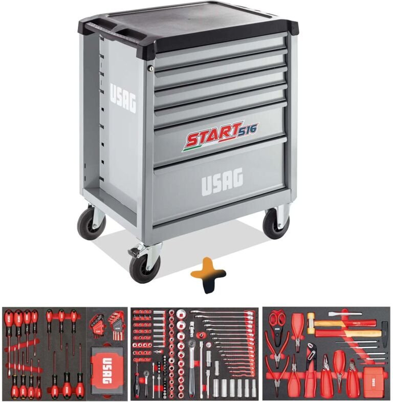 Wagen mit Schubladen Usag 516 SE6MMA mit 289 kostenlosen Tools