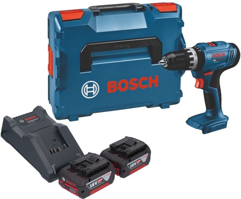 Bosch GSB 18V-25 Professional Akku Schlagbohrschrauber 18 V 56 Nm + 2x Akku 4,0 Ah + Ladegerät + L-Boxx