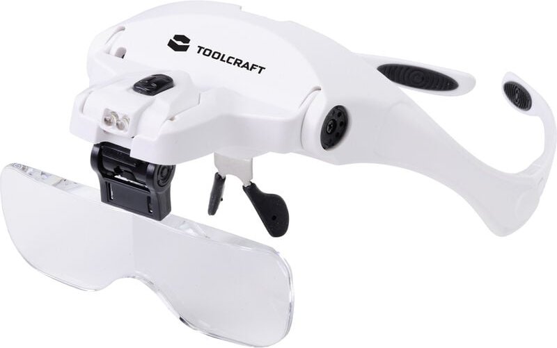 2469761 Lupenbrille mit LED-Beleuchtung Vergrößerungsfaktor: 3.5 x, 2.5 x, 2.0 x, 1.5 x, - Toolcraft