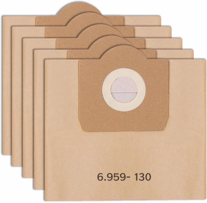 Kärcher Staubsaugerbeutel, Beutel für Kärcher WD3/MV3/WD 3 Premium Bodenstaubsauger, Ersatz-Papierfilterbeutel 6.959-130...