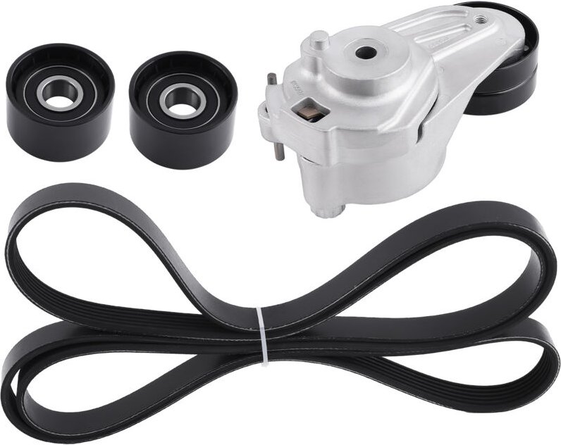 Keilrippenriemen & Spannarm Umlenkrolle For mercedes M-Klasse W164 ml Jeep Grand