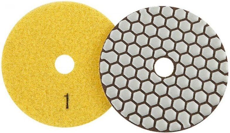 Diamantpolierpads – 7er-Packung Trocken-Diamantpolierpads 4"/100 mm für Marmor, Granit, Stein, Beton
