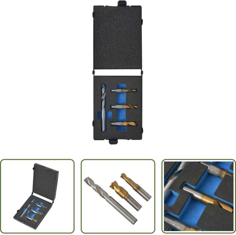 Schweißpunkte entfernen - 4-tlg. Schweißpunktbohrer-Set HSS