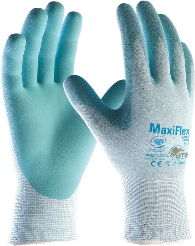 ATG - MaxiFlex Active 24608 Gr.8 (34-824) Nylon-Strickhandschuhe, Kat. 2, Nitril