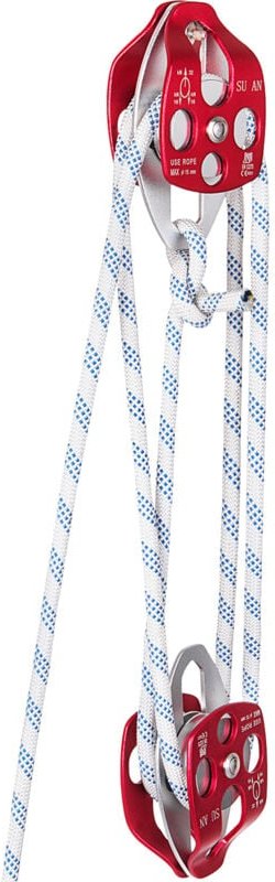 Mophorn Doppelscheibe 2/5-1/2 Zoll 100-200 Fuß geflochtenes Seil. 6600-7705 Pfund. Doppelrollen-Takelage