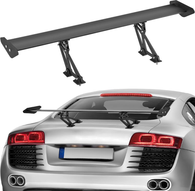 Gt Wing Autospoiler, 43,3 Zoll Universalspoiler mit Einzeldeck, verstellbares leichtes Aluminium, Auto-Heckspoilerflügel...
