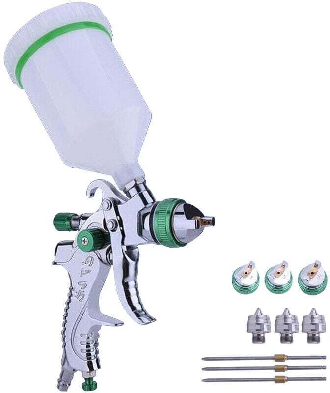 HVLP 600cc Profi-Farbspritzpistole, Hochdruck-Luftspritzpistolen-Set, Nebeleffekt, sparsam und leistungsstark, 1,4/1,7/2...