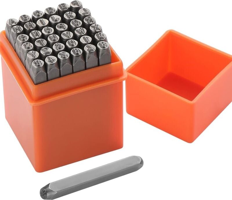 37-teiliges Stempelset für Buchstaben und Zahlen, 3 mm Stempel, AZ und 0-9, zum Markieren von Metall, Kunststoff, Holz u...