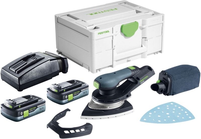 Festool DTSC 200-Basic Akku Deltaschleifer 18 V 145 x 195 mm Brushless + 2x Akku 4,0 Ah + Ladegerät + Systainer