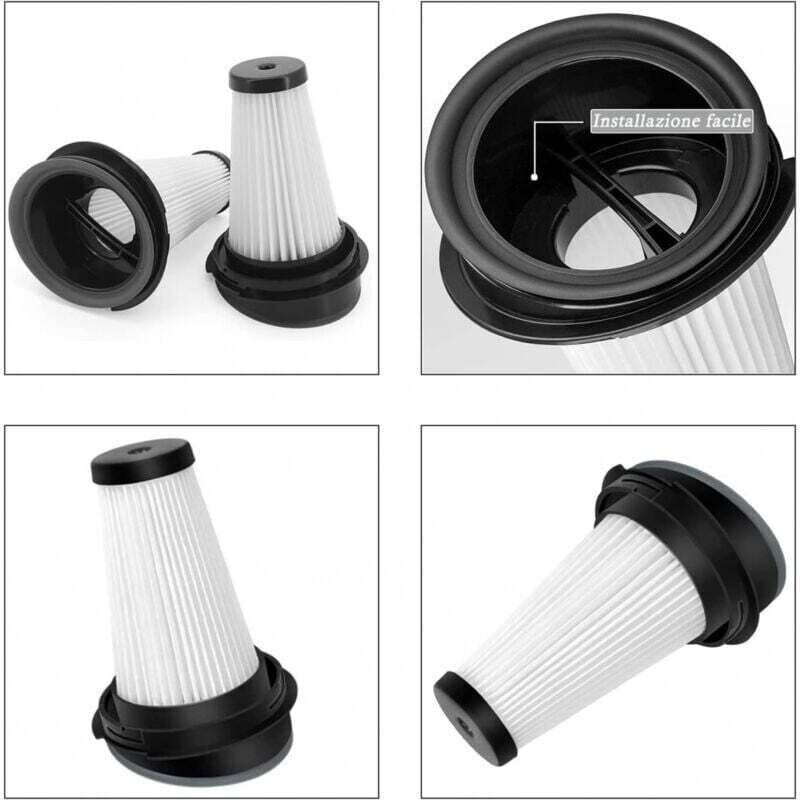 4er-Pack Ersatzfilter für Rowenta X-Pert 3.60, X-Pert 160, RH72xxx, RH6921WO, RH6933WO, RH6971WO, RH6974WO Akku-Staubsau...