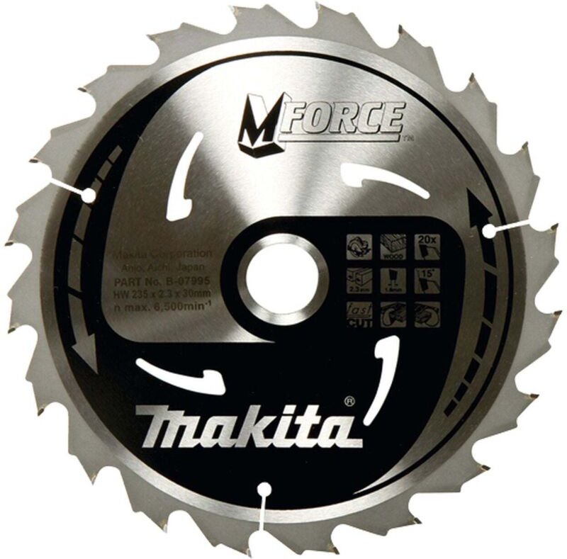 M-force Kreissägeblatt 185 x 30 x 2,0 mm 24 Zähne ( B-32035 ) für Holz - Makita