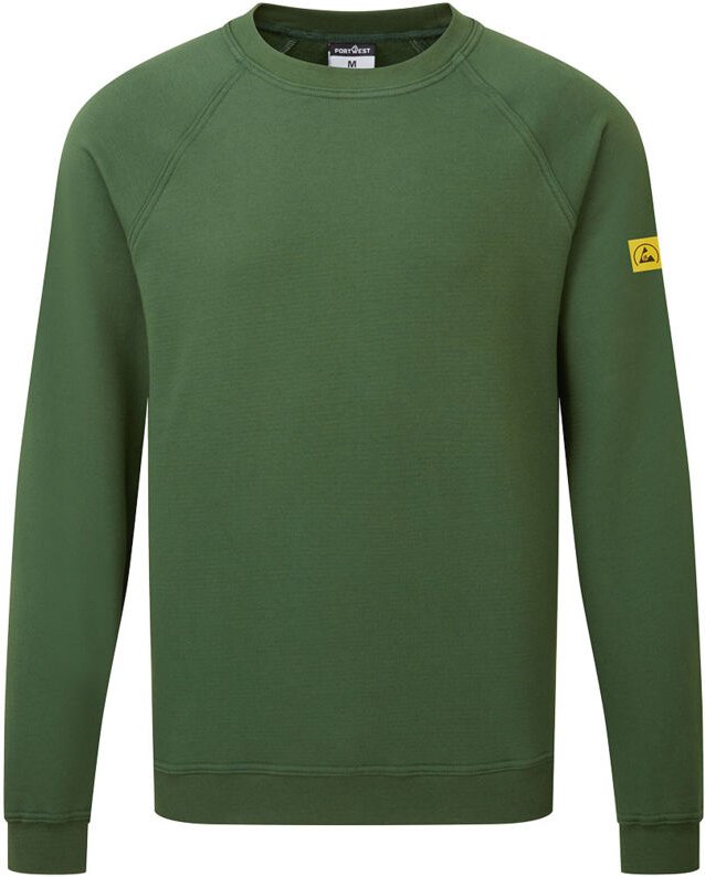 Anti-Statik ESD Sweatshirt - Größe XXXL - Waldgrün - Portwest