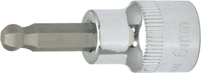 3/8' CHROMEplus Bit-Stecknuss Innensechskant,Kugelkopf,4mm
