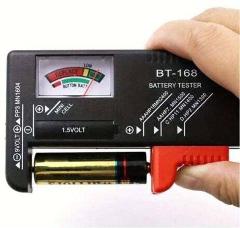 AA/AAA/C/D/9 V/1,5 V Batterien, Universal-Knopfzelle, Farbcode, Anzeige, Spannungstester, Prüfer