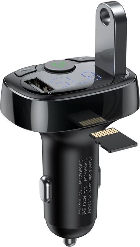 Awelco - Baseus S-09A Auto-Bluetooth-Sender & Ladegerät – Praktische Kombi in Schwarz