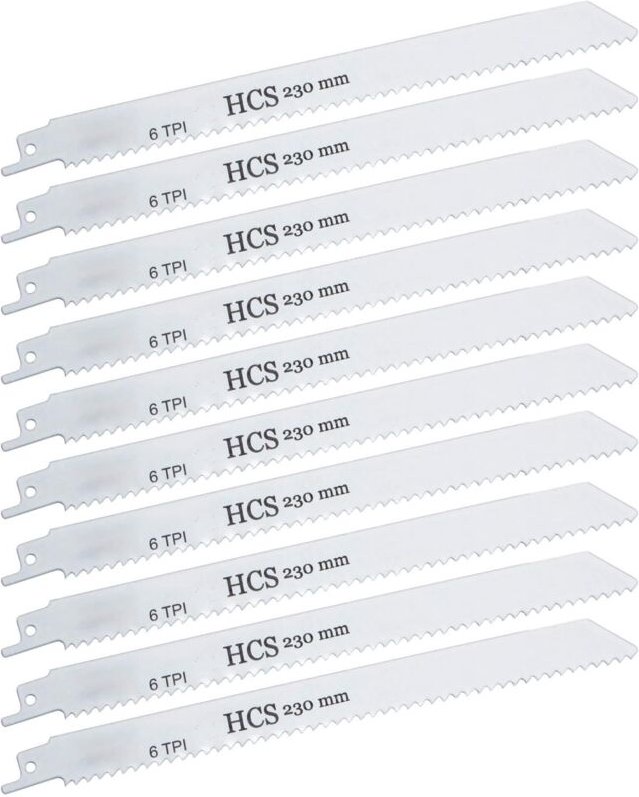 10 Säbelsägeblätter 230mm Holz Kunststoff Säbelsägen Sägeblätter 6 TPI HCS