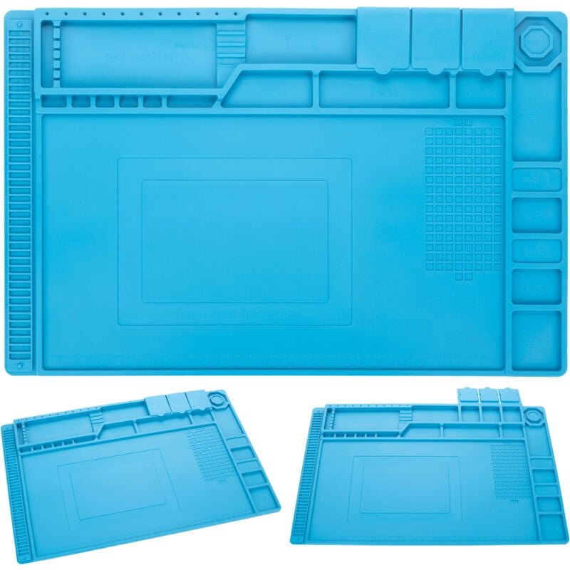 Silikon-Lötmatte mit Organizer 450 x 300 mm